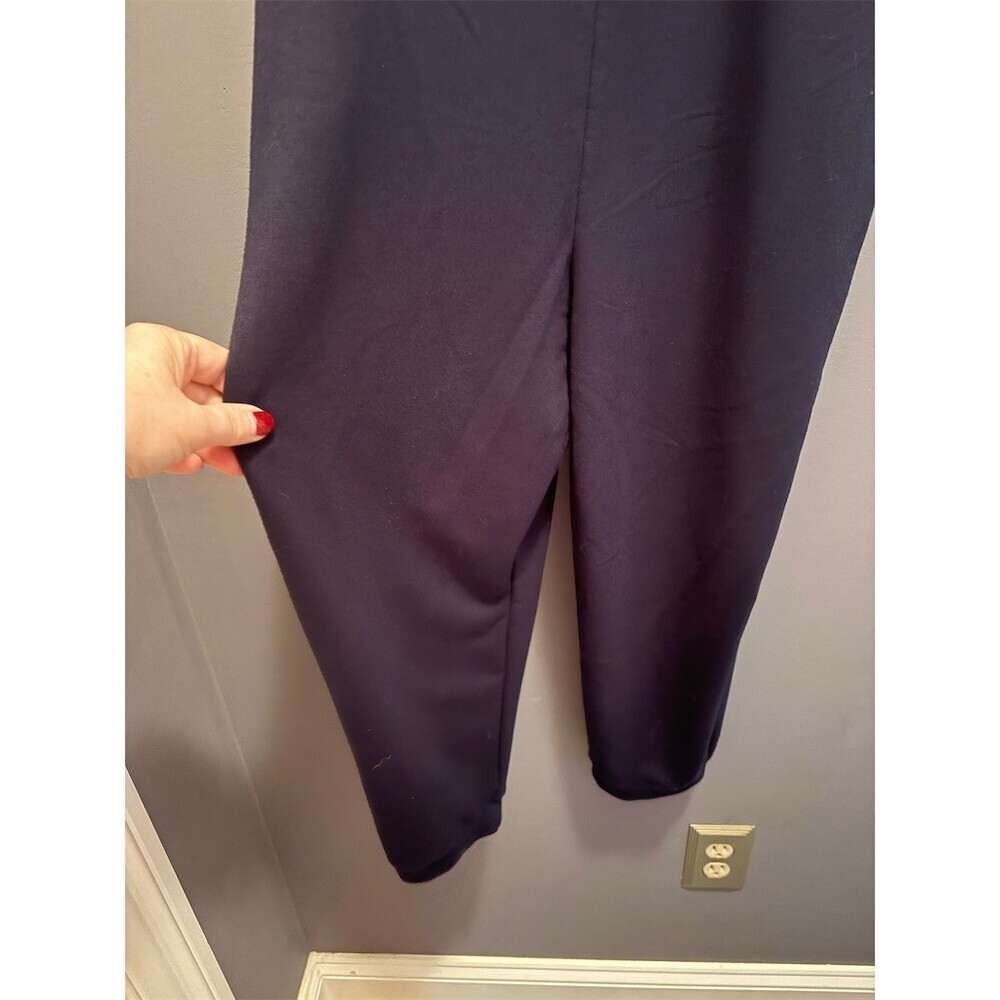 Sincerely Jules Jumpsuit Womens Size L Navy Blue Sleeveless V-Neck Pockets - Picture 4 of 6